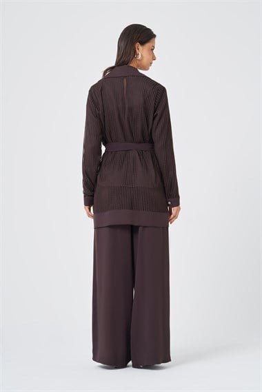 FTZ Women Kadın File Takım  Kahve 31373