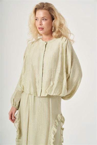 FTZ Women Kadın Fırfır Detay Helena Takım  Mint 31456