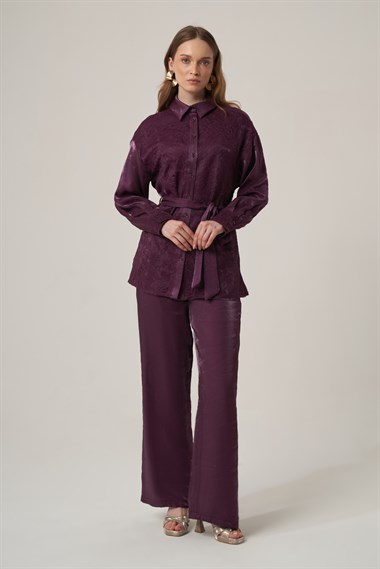 FTZ Women Kadın Glitery Takım  Mürdüm 31386