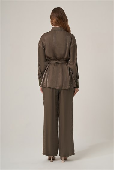 FTZ Women Kadın Glitery Takım  Nut 31386
