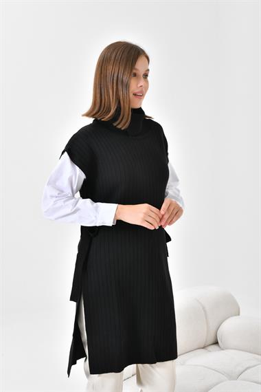 FTZ Women Kadın Gömlek Kol Tunik  Siyah 21-6059