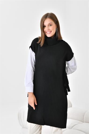 FTZ Women Kadın Gömlek Kol Tunik  Siyah 21-6059