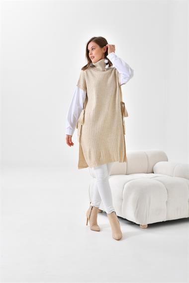 FTZ Women Kadın Gömlek Kol Tunik  Taş 21-6059