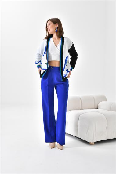 FTZ Women Kadın Havlu Detaylı Hırka  Ekru 20400