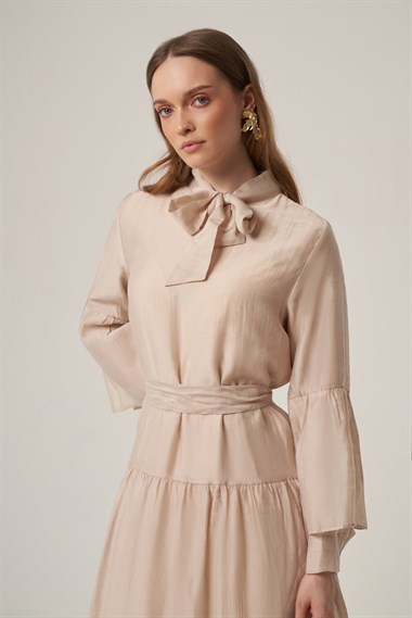 FTZ Women Kadın Helena Elbise  Beige 31408