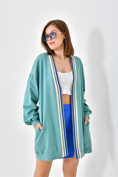 FTZ Women Kadın İki İp Hırka  Çağla 30479