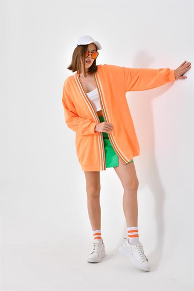 FTZ Women Kadın İki İp Hırka  N.Oranj 30479