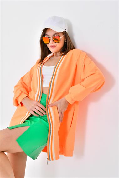 FTZ Women Kadın İki İp Hırka  N.Oranj 30479