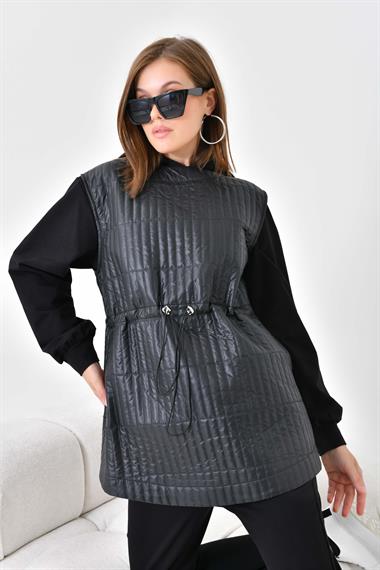 FTZ Women Kadın İki İp Kapitoneli Takım  Siyah 30621