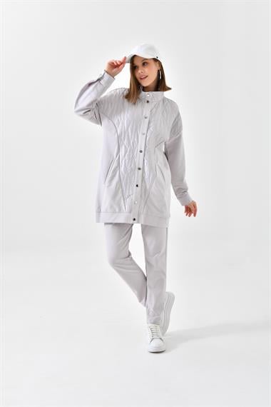 FTZ Women Kadın İki İp Kapitoneli Takım  Gri 30613