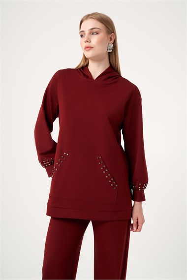 FTZ Women Kadın İki İp Trok Detayi Takım  Vişne 31504