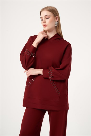 FTZ Women Kadın İki İp Trok Detayi Takım  Vişne 31504