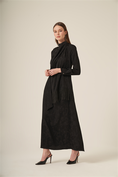 FTZ Women Kadın Jakar Elbise  Siyah 31329