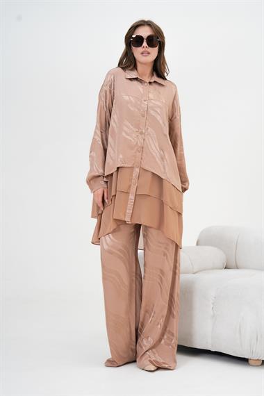 FTZ Women Kadın Jakar Takım  Beige 30876