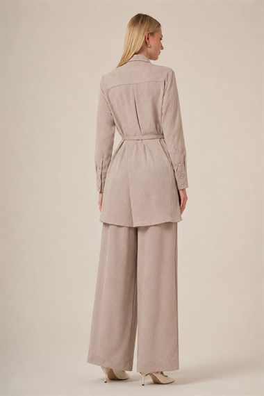 FTZ Women Kadın Jakar Takım  Beige 31328