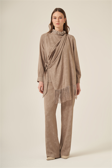 FTZ Women Kadın Jakar Takım  Beige 31330