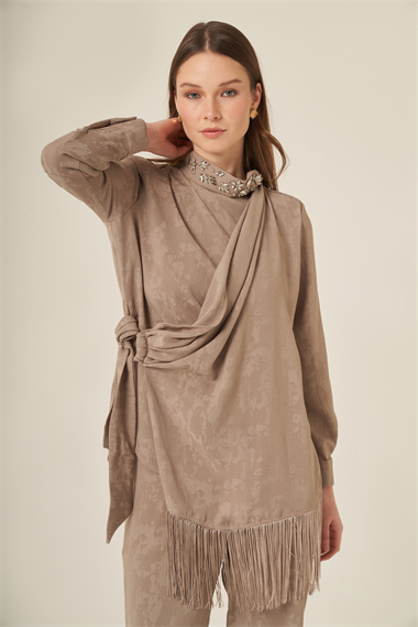FTZ Women Kadın Jakar Takım  Beige 31330