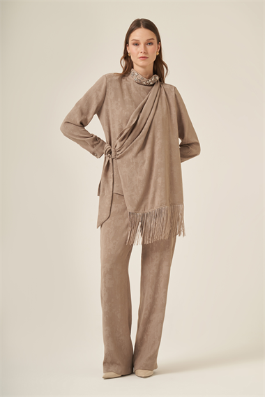 FTZ Women Kadın Jakar Takım  Beige 31330