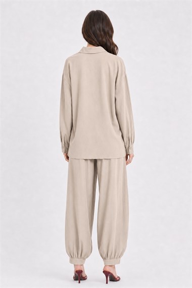 FTZ Women Kadın Kapella Pantolonlu Takım  Beige 31389