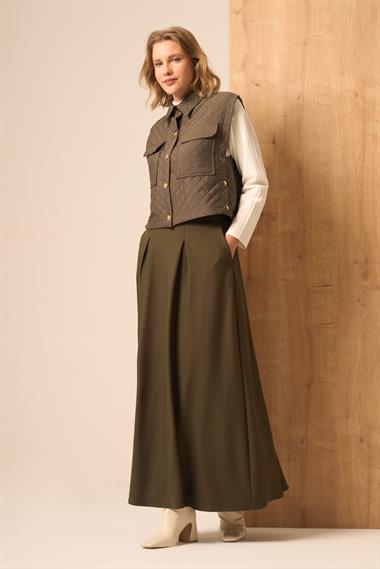 FTZ Women Kadın Kapitone Etekli Takım  Haki 31220