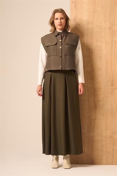 FTZ Women Kadın Kapitone Etekli Takım  Haki 31220