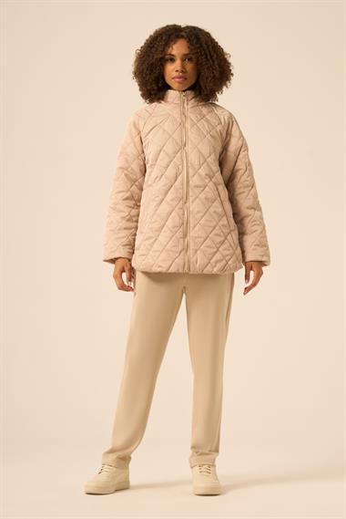 FTZ Women Kadın Kapitone Kaban  Beige 30966