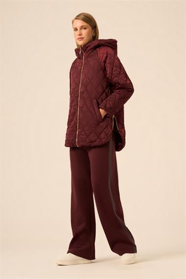 FTZ Women Kadın Kapitone Kaban  Bordo 30966