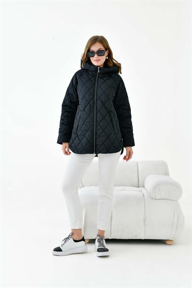 FTZ Women Kadın Kapitone Kaban  Siyah 30966