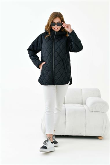 FTZ Women Kadın Kapitone Kaban  Siyah 30966