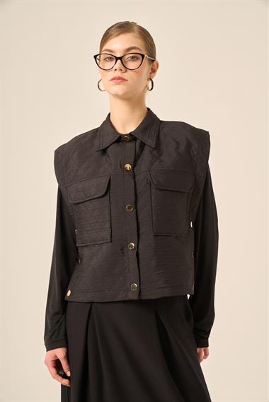 FTZ Women KADIN KAPİTONE OYSHO ETEKLİ TAKIM  Siyah 31220