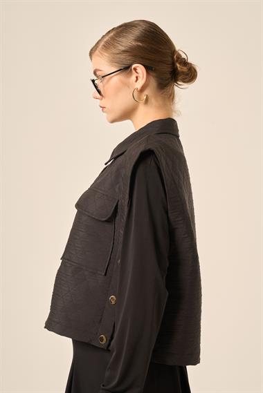 FTZ Women KADIN KAPİTONE OYSHO ETEKLİ TAKIM  Siyah 31220