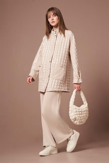 FTZ Women Kadın Kapitone Takım  Beige 31289