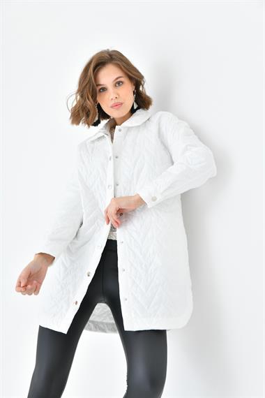 FTZ Women Kadın Kapitoneli Kap  Ekru 30629