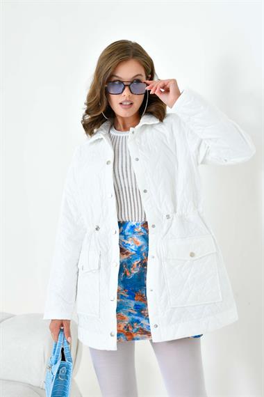 FTZ Women Kadın Kapitoneli Kap  Ekru 30628