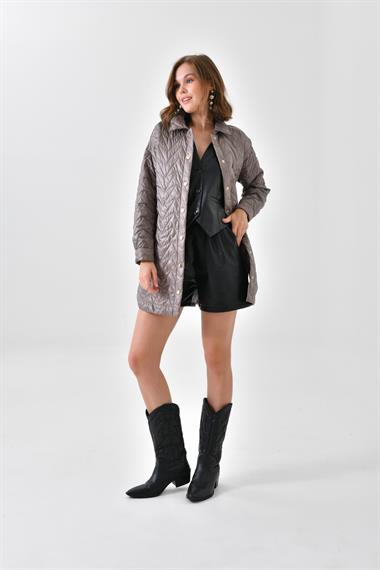 FTZ Women Kadın Kapitoneli Kap  Kahve 30629