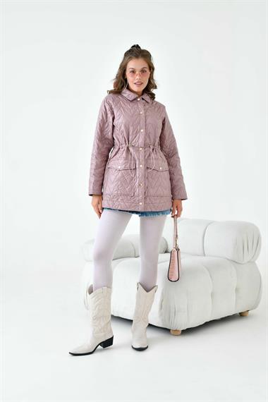 FTZ Women Kadın Kapitoneli Kap  Pudra 30628