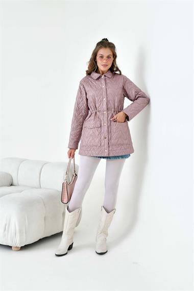 FTZ Women Kadın Kapitoneli Kap  Pudra 30628