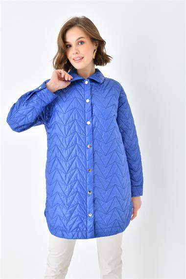 FTZ Women Kadın Kapitoneli Kap  Saks Mavi 30629