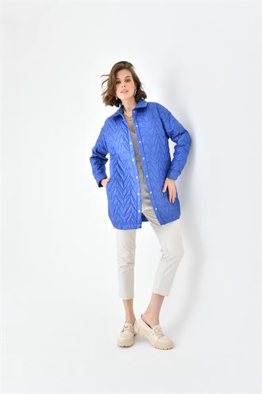 FTZ Women Kadın Kapitoneli Kap  Saks Mavi 30629