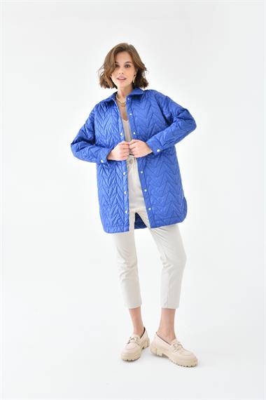 FTZ Women Kadın Kapitoneli Kap  Saks Mavi 30629