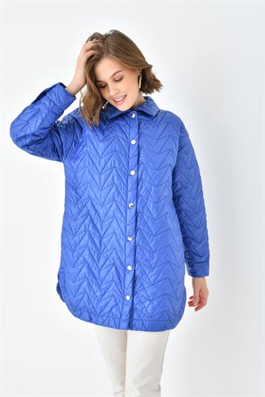 FTZ Women Kadın Kapitoneli Kap  Saks Mavi 30629