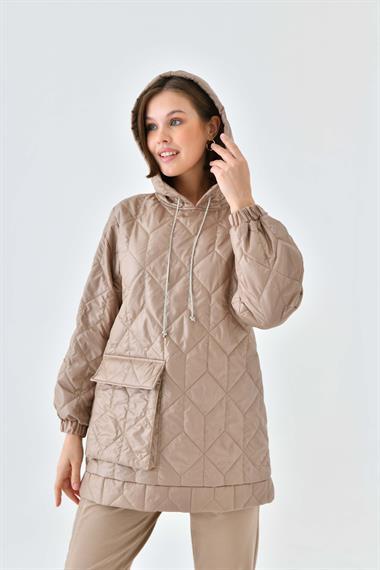 FTZ Women Kadın Kapotoneli Takım  Beige 30645
