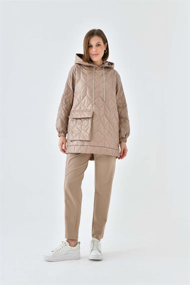 FTZ Women Kadın Kapotoneli Takım  Beige 30645