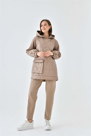 FTZ Women Kadın Kapotoneli Takım  Beige 30645