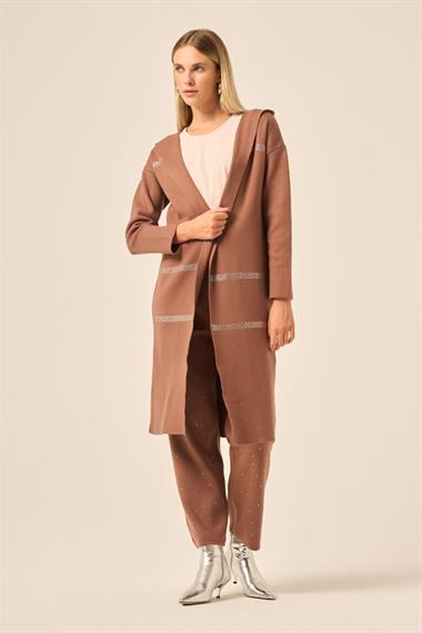 FTZ Women Kadın Kapşon Detaylı İkili Takım  Kahve 20740