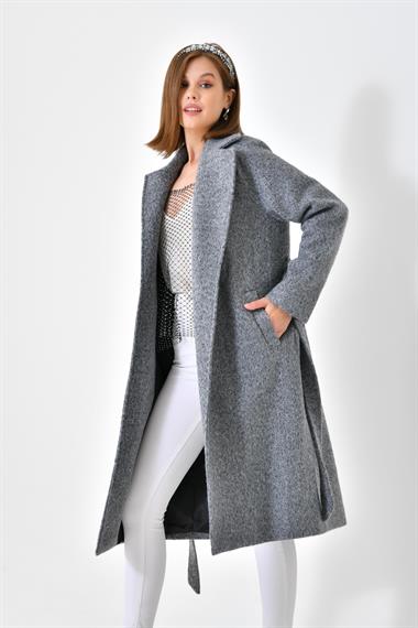 FTZ Women Kadın Kaşe Kaban  Gri 30625