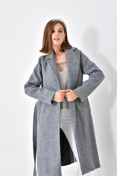 FTZ Women Kadın Kaşe Kaban  Gri 30625