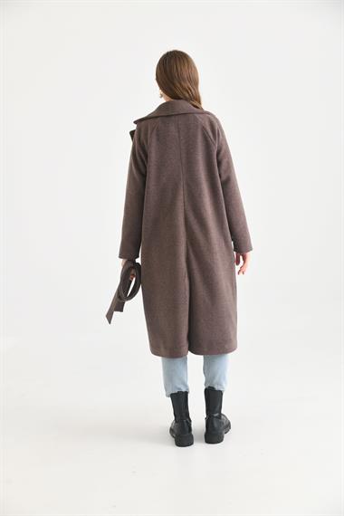 FTZ Women Kadın Kaşe Kaban  Kahve 30233