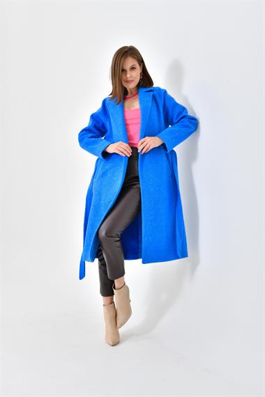 FTZ Women Kadın Kaşe Kaban  Saks Mavi 30625