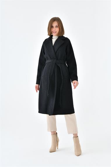 FTZ Women Kadın Kaşe Kaban  Siyah 30625